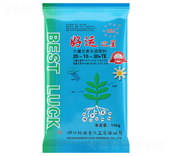 大量元素水溶肥料20-10-30+TE-好運(yùn)之星-好時(shí)吉