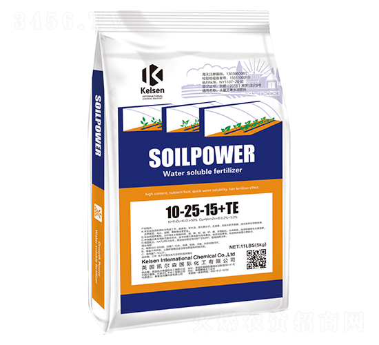 功能型大量元素水溶肥10-25-15+TE-凱爾森-尚臻科技